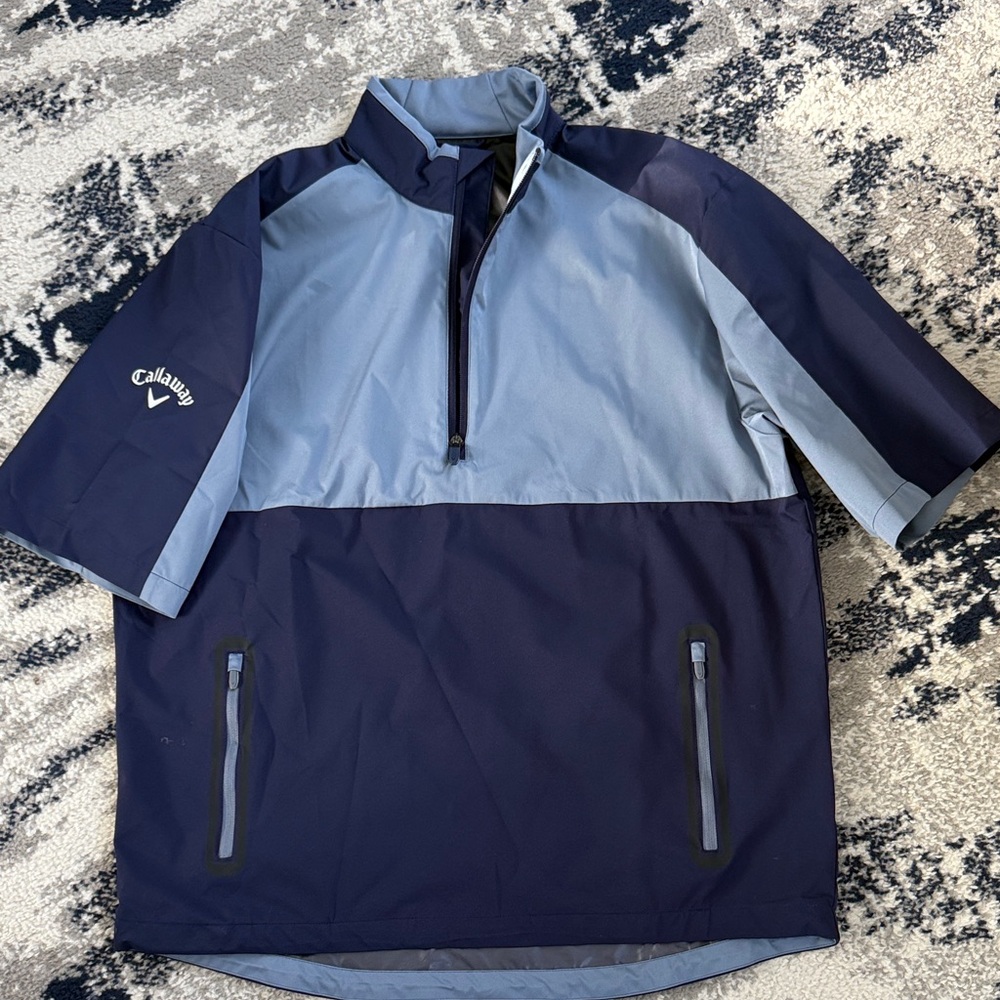 Callaway Two-Tone Lightweight Quarter Zip Windbreaker Pullover